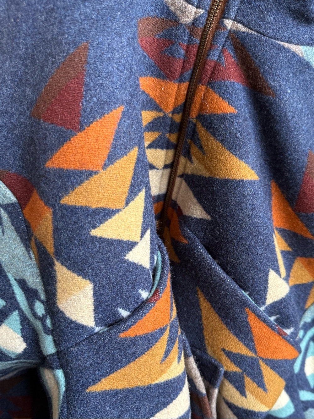 Pendleton Women's Multi-Color Geometric Fringe Jacket - Picture 4 of 9